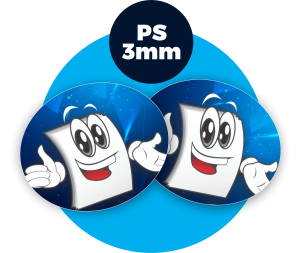 Placa de PS 3 mm PS 3 MM  4X0 Impressão UV Corte Especial 